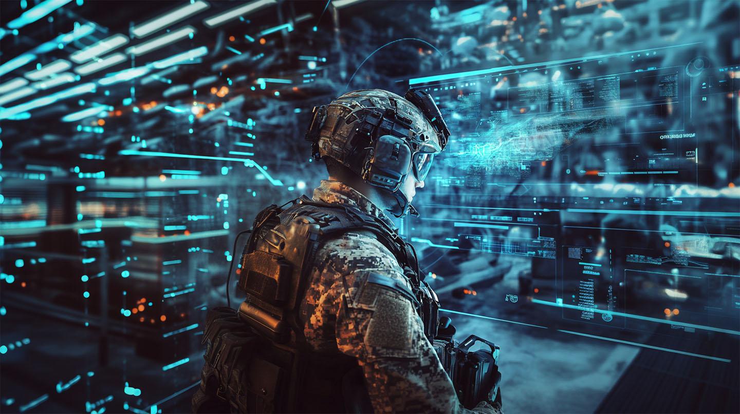 Soldier in advanced combat gear